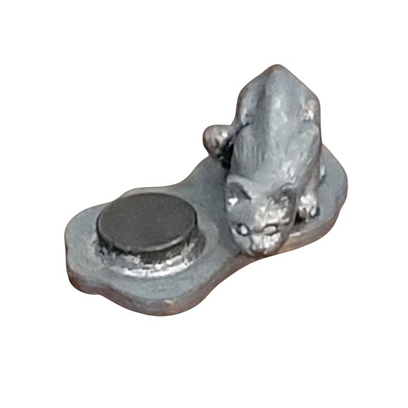 Vintage Metzke Cat Pewter Thimble Holder Figurine Sculpture - Picture 1 of 5